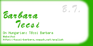 barbara tecsi business card